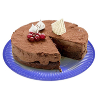 Assiettes en papier noires jetables, compostables, résistantes, biodégradables, micro-ondables, 10 pouces, pour les fêtes