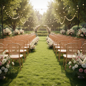 Chaise commerciale OKBUY en bois courbé, mobilier d'hôtel, dossier en rotin tressé à la main, design moderne en forme de canne courbée, couleur personnalisée, traditionnelle - Product Image 4