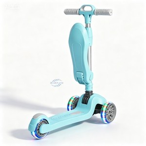 Patinete Infantil de Tres Ruedas con Marco Vertical Regulable de Múltiples Niveles, Ligero y con Empuje Asistido, Perfecto para el Patio Diario - Product Image 1