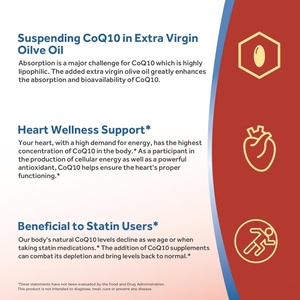 Complément Alimentaire à Haute Puissance CoQ10 et Extraits Végétaux pour Soutenir la Fonction Cardiaque Saine – 240 Gélules Molles de CoQ10 - Product Image 5