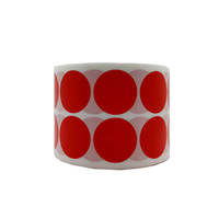 Rouleau d'étiquette rouge d'autocollant d'imprimante de code-barres thermique étanche 0.59X0.59 ODM & OEM personnalisé n'importe quelle couleur