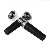 Nouveau design – Bouchon de bouteille de vin rouge réutilisable en silicone et plastique avec pompe à vide – Bouchon de vin en ABS