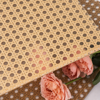 Panneau décoratif en PMMA imitation rotin tressé en bambou acrylique, découpé sur mesure pour portes d'armoires, meubles et cloisons intérieures