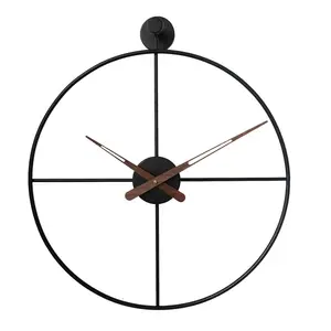 Reloj de pared minimalista y moderno, de 60Cm y 24 pulgadas, de Metal antiguo, redondo y grande, estilo <span class=keywords><strong>español</strong></span>, para exteriores - Product Image 1