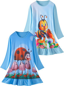 Camicia da notte per bambini all'ingrosso a buon mercato su misura abbigliamento per bambini autunno Casual ragazze abiti da notte simpatico cartone animato comoda camicia da notte - Product Image 5