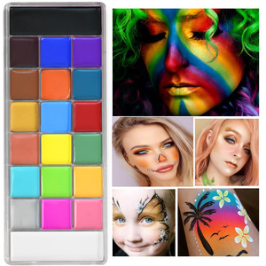 Pintura Corporal y Facial <span class=keywords><strong>para</strong></span> Niños, 20 <span class=keywords><strong>Colores</strong></span>, Kit <span class=keywords><strong>de</strong></span> Pintura Facial No Tóxica con Plantillas, Pinceles y <span class=keywords><strong>Paleta</strong></span> - Product Image 4