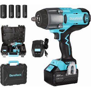 Industrial 1/2 Inch 20V Cordless Impact Wrench 600 Ft-Lbs 5 Settings Brushless Motor Fast Charge 4.0Ah Li-ion <b>Battery</b> Sockets - Product Image 1