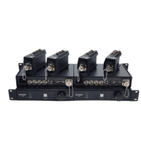 Châssis 1U pour montage en rack, émetteurs-récepteurs optiques SDI 12G, système de transmission 10 km, adaptateur de caméra à fibre optique + station de base à fibre optique