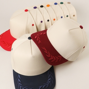 Oem ODM BSCI bán buôn tùy chỉnh 5 Bảng điều chỉnh một khung trống 2 tone gorras Mũ bóng chày Đồng bằng hai tone vải bông bay lá Trucker Hat - Product Image 1