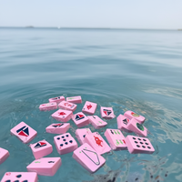 Tuiles flottantes personnalisées en mousse EVA, table de mahjong étanche, jeu de cartes de mahjong, jeu de dominos, accessoire portable pour piscine et fête