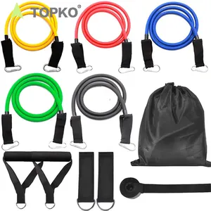 TOPKO фитнес тренировочная повязка латексная Эластичная Трубка 11 шт. комплект эластичных лент