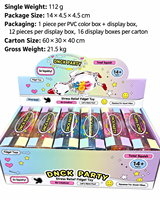 Vaseline Filled Duck Squishy Transparan Kartun Bebek Lucu dengan Detail Manik-Manik yang Terlihat untuk Permainan Taktil