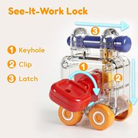 Jouet de voiture EPT pour tout-petits avec serrure et clé, deux en un, Montessori, activité d'apprentissage de la motricité fine, correspondance des couleurs et des formes pour bébés et enfants