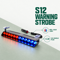 HSSH 12V Blaue LED-Windschutzscheiben-Stroboskop-Warnleuchte mit Saugnapfmontage Blinkende Signallampe für Autoreparatur