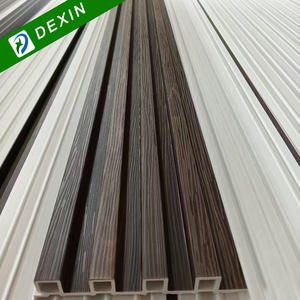 Anti-humidité interne conception 3D WPC PVC panneau décoratif mural <span class=keywords><strong>bleu</strong></span> doré résistant au feu WPC panneau mural pour chambre à coucher - Product Image 2