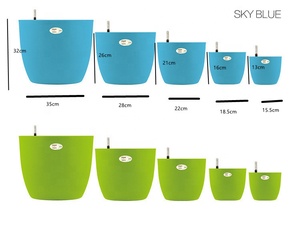 Pots de plantes en plastique déco de jardin <span class=keywords><strong>Pot</strong></span> de fleurs paresseux de forme ronde <span class=keywords><strong>Pot</strong></span> de fleurs à arrosage automatique <span class=keywords><strong>Pot</strong></span> de plantes à jardiner - Product Image 2