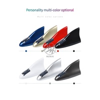 Autres accessoires extérieurs pour voiture, lumière d'avertissement d'urgence à LED, antenne magnétique solaire en forme d'aileron de requin en ABS pour voiture