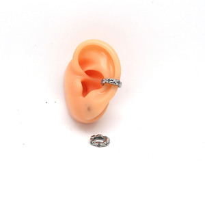 Pendientes con diseño de esqueleto y clip de Yunnique, joyería de moda unisex de plata tibetana, forma geométrica, estilo retro - Product Image 4