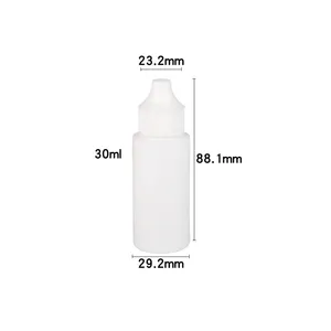 Toptan 5 ml 5 mls 10ml 12 ml 15ml 25 ml 30ml 2oz küçük boyutlu plastik boş göz damlası şişeleri