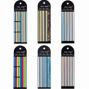 2packs <b>Sticky</b> <b>Notes</b> Extra Long Slim Colorful Fluorescent <b>Note</b> Stickers Ins Style Morandi Semi-Transparent PET Index School - Product Image 1