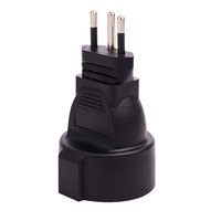 Adaptateur Suisse vers Prise Euro 16A 250V en Cuivre Massif, Adaptateur Suisse vers Russie, Allemagne, Corée du Sud WA-0173