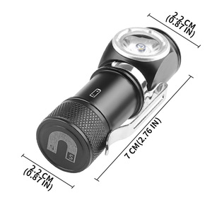 ไฟฉาย LED ขนาดเล็ก P8 7 ซม. ชาร์จไฟได้ พร้อมแม่เหล็กและคลิปหนีบ - Product Image 1