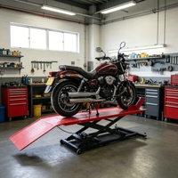 Table élévatrice hydraulique pour moto en acier haute capacité 1000 LB, vérin à ciseaux robuste pour réparation et entretien en garage, certifiée CE