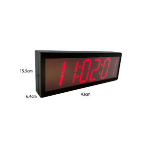 Red <strong>LED</strong> NTP PoE Clocks for School, <strong>4</strong> Inch 6 <strong>Digit</strong>, Automatic DST Reset, Metal Casing - Product Image 2
