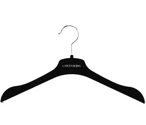 Thick Black For Woman Clothes Plastic Hangers Velvet Hangers