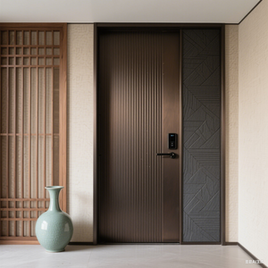 <span class=keywords><strong>Puerta</strong></span> de entrada única de acero inoxidable grueso del fabricante Foshan, <span class=keywords><strong>puerta</strong></span> de seguridad interior coreana - Product Image 5