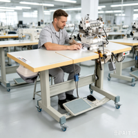 Machine à coudre industrielle à aiguille simple SM-01 pour tricots, état neuf, moteur principal automatisé pour col de t-shirt, surjet