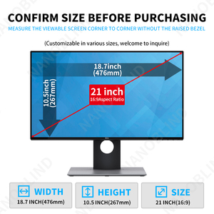 NANOBLIND Filtre de confidentialité 21.5 pouces pour écran d'ordinateur Protecteur d'écran anti-espion 4 voies de confidentialité pour Dell / Asus / Lenovo / Acer - Product Image 5