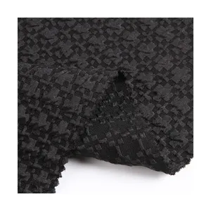 TSP Plain Dye Polyester Jacquard Brokat schwarz gewebter Stoff Preis pro Meter für Kleid oder Hose
