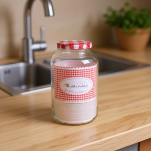 Conteneur à condiments élégant 4U en forme de cylindre, 4L, bouteille de stockage en verre de qualité supérieure, marque 4U, bouteilles et bocaux de stockage - Product Image 3