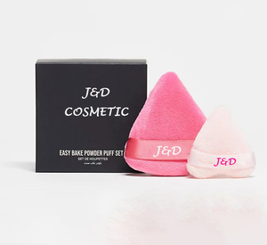 Ventas calientes Pink Velour Makeup Puff Herramientas de belleza para cosméticos faciales Polvo suelto Puff con logotipo privado personalizado - Product Image 4