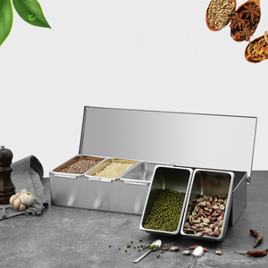 304 thép không gỉ nhà bếp bảng-<span class=keywords><strong>top</strong></span> Pizza đứng đầu trạm thành phần container thực phẩm lưu trữ salad hiển thị bain-marie - Product Image 2