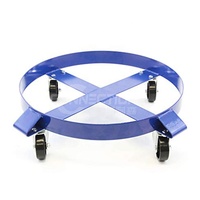 Chariot à tambours robuste à quatre roues en acier inoxydable avec roulettes pivotantes, capacité 500 kg, conteneur roulant, personnalisable OEM, outils pour fûts