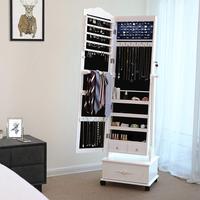 Miroir cheval avec roues pour armoire à bijoux, Design diy, éclairage en bois, armoire à bijoux