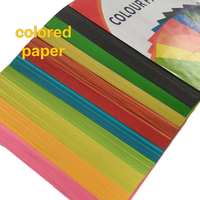 Papier couleur imprimé A4 de haute qualité, personnalisé, pour travaux manuels, usage scolaire, vente en gros d'usine