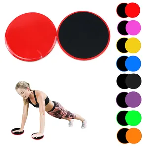 Factory Supply Attractive Price Fitness Gliding Discs Exercise Core Sliders Yoga Knee Pads One Pair Of Pink Round Plastic