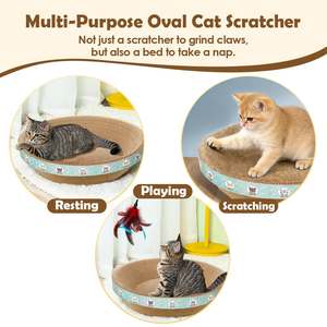 Modern <b>Cat</b> <b>Scratching</b> <b>Board</b> & Bed in One Piece Large Bowl-Shaped Design Durable & Eco-Friendly Corrugated Paper <b>Cat</b> Toy - Product Image 4