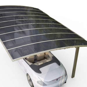 Cochera de Aluminio con Recubrimiento en Polvo, Techo Arqueado, Impermeable, para un Solo Auto, Diseño Moderno, para Patio o Jardín - Product Image 1