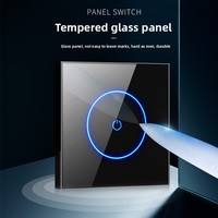 Panel de Interruptores Inteligente con Control Táctil y por Voz, Sin Cables, Tipo 86, Estándar Europeo/Chino, Universal, Wi-Fi