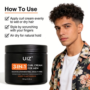 <span class=keywords><strong>Crème</strong></span> Coiffante 3-en-1 Définition Boucles Anti-Frisottis Lissante Personnalisée pour Hommes – Vente en Gros - Product Image 5