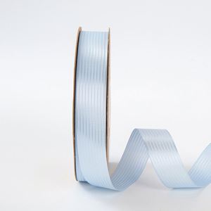 Ruban en satin rayé d'un côté de 2,5 cm de haute qualité et élégant pour l'emballage de cadeaux, 100 yards/rouleau - Product Image 6