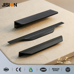 Tirador <span class=keywords><strong>de</strong></span> perfil <span class=keywords><strong>de</strong></span> <span class=keywords><strong>aluminio</strong></span> extruido en T, negro mate y dorado, <span class=keywords><strong>para</strong></span> gabinetes <span class=keywords><strong>de</strong></span> cocina, armarios, <span class=keywords><strong>cajones</strong></span> y puertas, longitud personalizada, OEM - Product Image 4