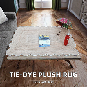 Alfombra Moderna de Poliéster Hecha a Mano de Color Sólido, Larga y Afelpada, de Cobertura Total, Lavable, para Sala de Estar o Cafetería, Estilo Europeo Transfronterizo - Product Image 2