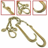 Cadena de Remolque de Alta Resistencia de 1/4" x 12 Pies con Ganchos para Remolcar y Asegurar Carga de Camiones