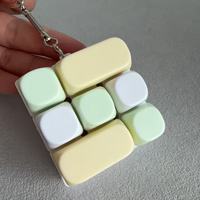 Porte-clés Fidget Clavier à touches rondes avec 2/3/4/9/24 interrupteurs, Jouet anti-stress, Bouton de décompression EDC, Cadeau
