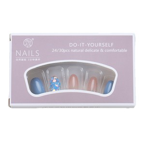 ไฮเอนด์เล็บสั้นรูปไข่บริสุทธิ์ความปรารถนาเลื่อมหกเหลี่ยมที่มีสีสันผสมอินส์เล็บสวมใส่ร้อน - Product Image 5